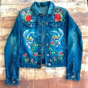 Baccini embroidered denim jacket
